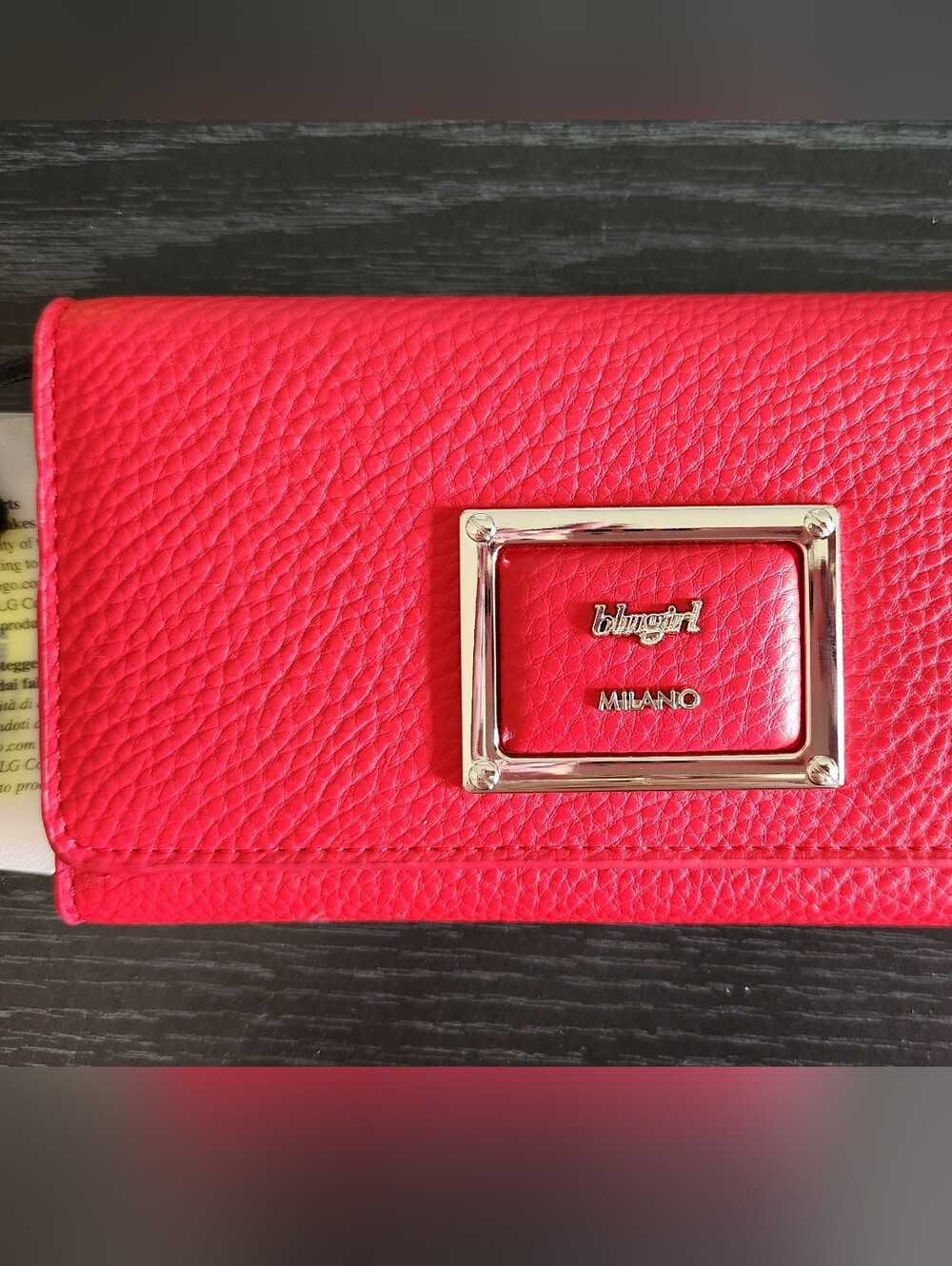 NWT Blugirl Red Pebbled Leather Wallet